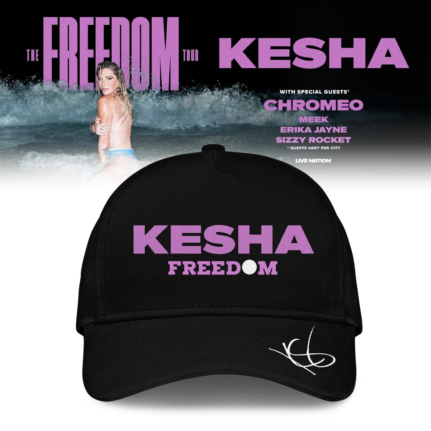 Kesha x The Freedom Tour 2026 Tshirt Limited Edition