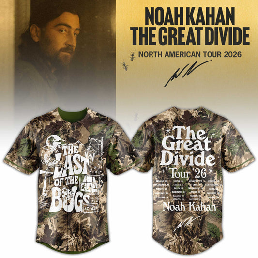 The Great Divide Tour Noah Kahan Limited Edition Baseball Jersey V2