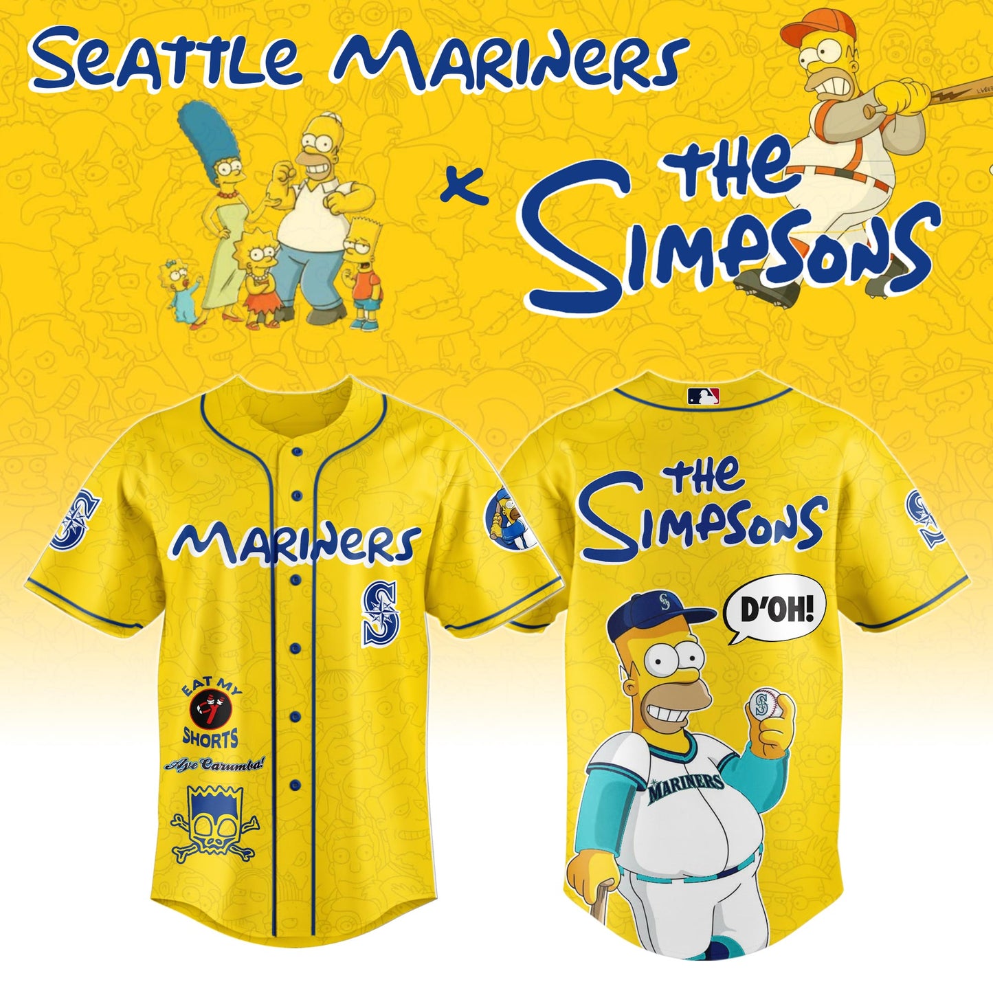 The Simpsons x Seattle Mariners Limited Edition Jersey 2025 Season