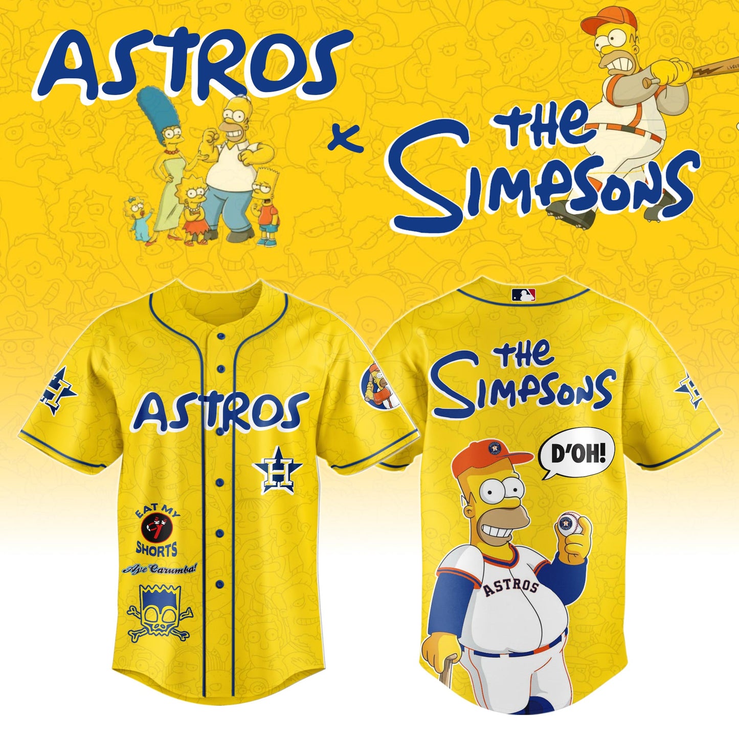 The Simpsons x Houston Astros Limited Edition Jersey 2025 Season