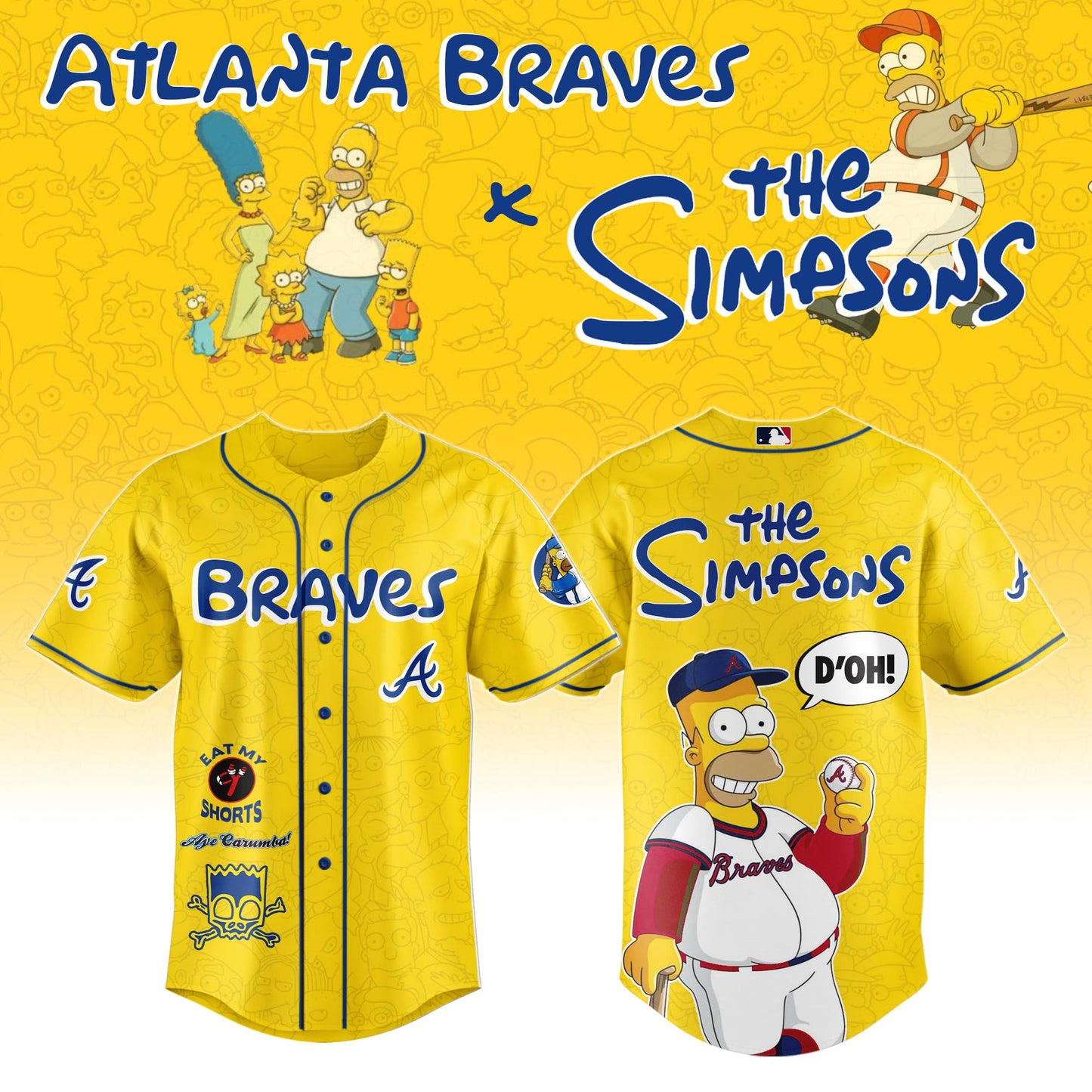 The Simpsons x Atlanta Braves Limited Edition Jersey 2025 Season