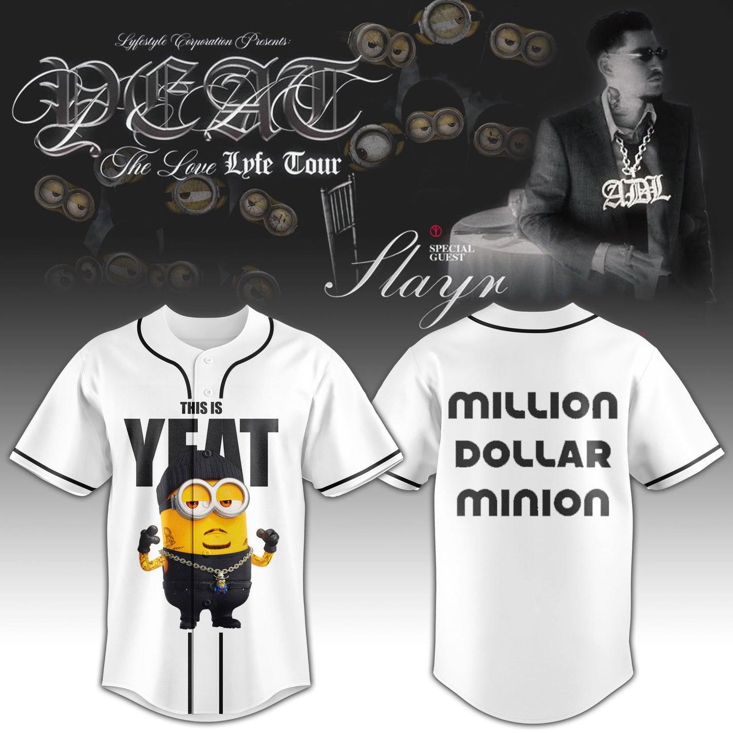 The Collaboration Yeat X Minions Limited Edition Baseball Jersey