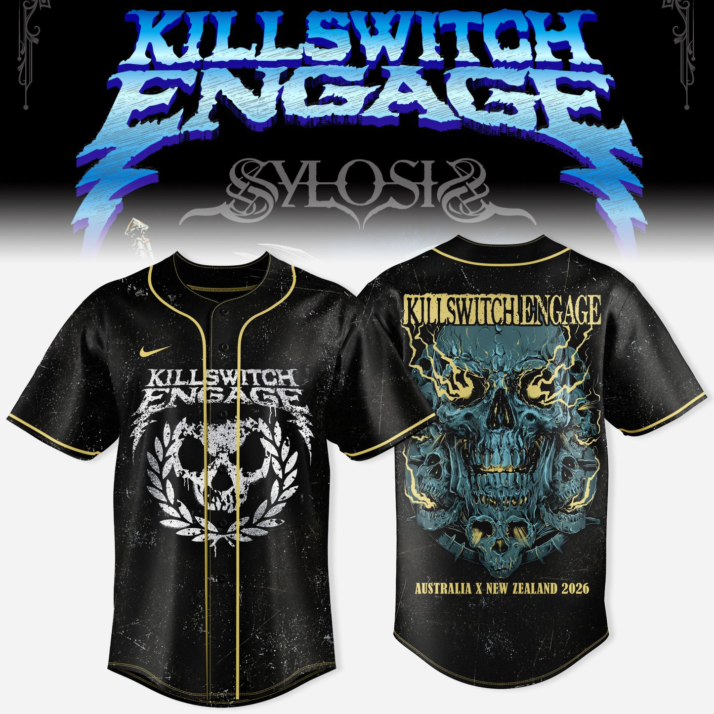 KILLSWITCH ENGAGE AUSTRALIA x NEW ZEALAND JERSEY
