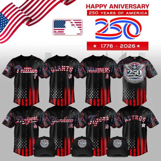 250 Years USA Anniversary Edition Baseball Jersey