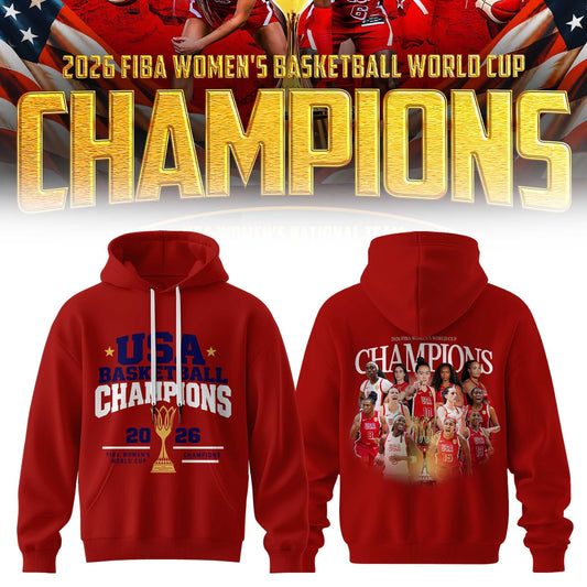 Limited Edition USA Women’s Basketball 2026 FIBA World Cup Champions Hoodie