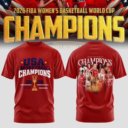 Limited Edition USA Women’s Basketball 2026 FIBA World Cup Champions T-shirt