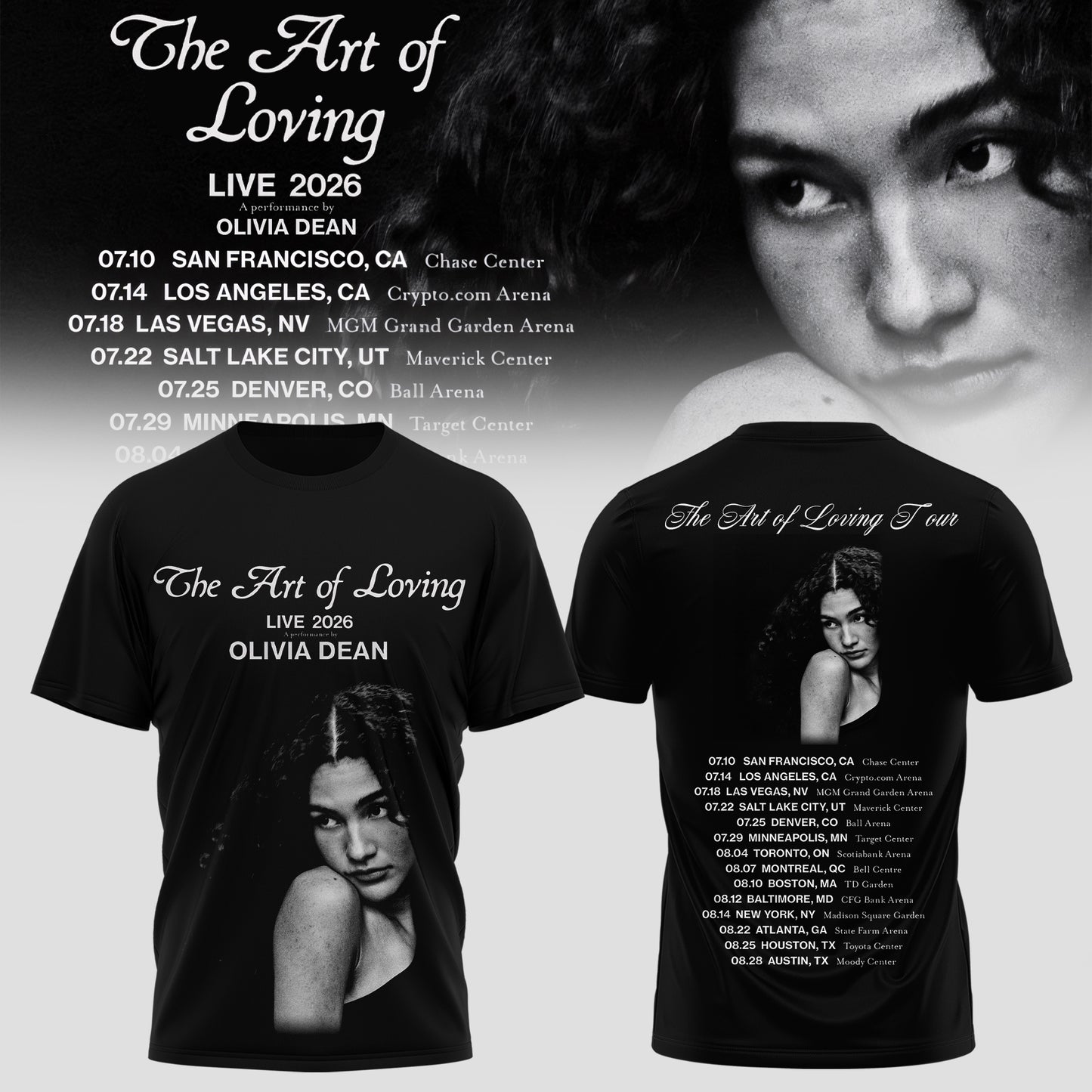 OLIVIA DEAN “THE ART OF LOVING” TSHIRT COLLECTION IS HERE