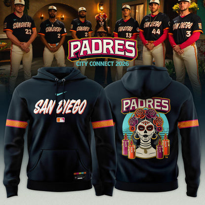 Special Edition San Diego Padres New City Connect x Hello Kitty Hoodie