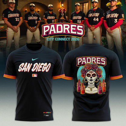 Special Edition San Diego Padres New City Connect x Hello Kitty Tshirt