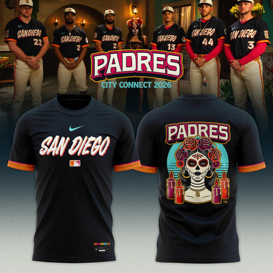 Special Edition San Diego Padres New City Connect x Hello Kitty Tshirt