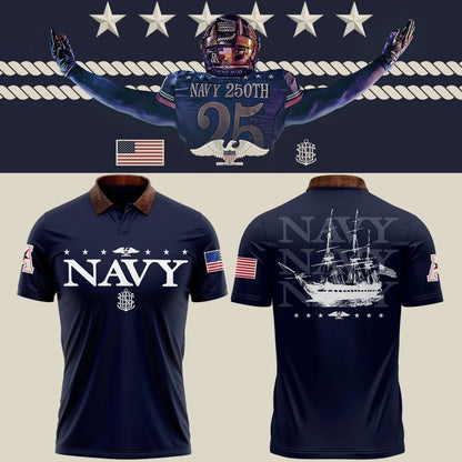 Navy Sideline Collection - Navy Midshipmen Polo 250th Anniversary Uniform