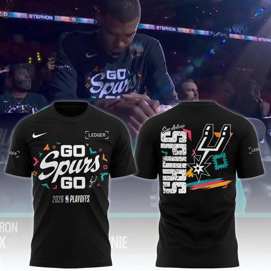 San Antonio Spurs Stadium 2026 Playoff Special T-Shirt - Black