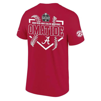 Exclusive Alabama Crimson Tide 2026 Baseball College World Series "OmaTide" T-Shirt!