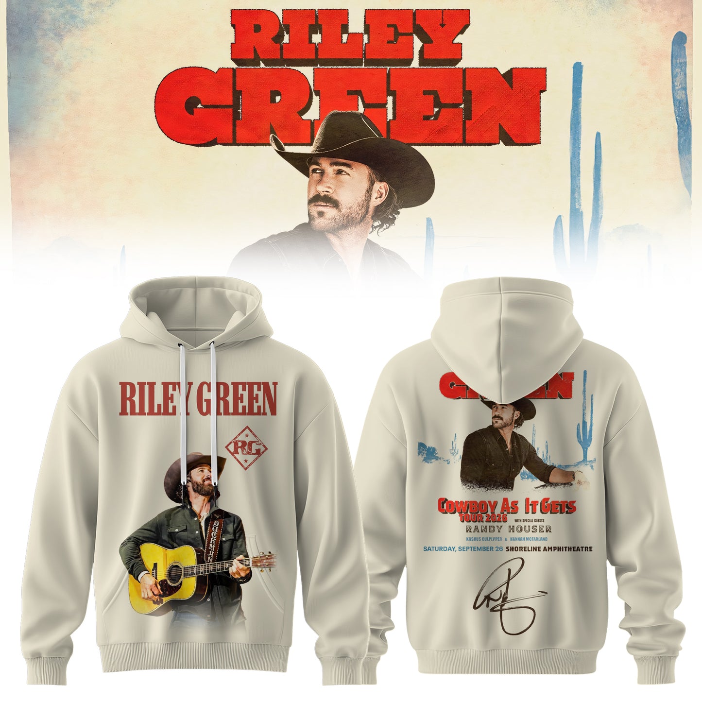 RILEY GREEN – COWBOY AS IT GETS COLLECTION HOODIE