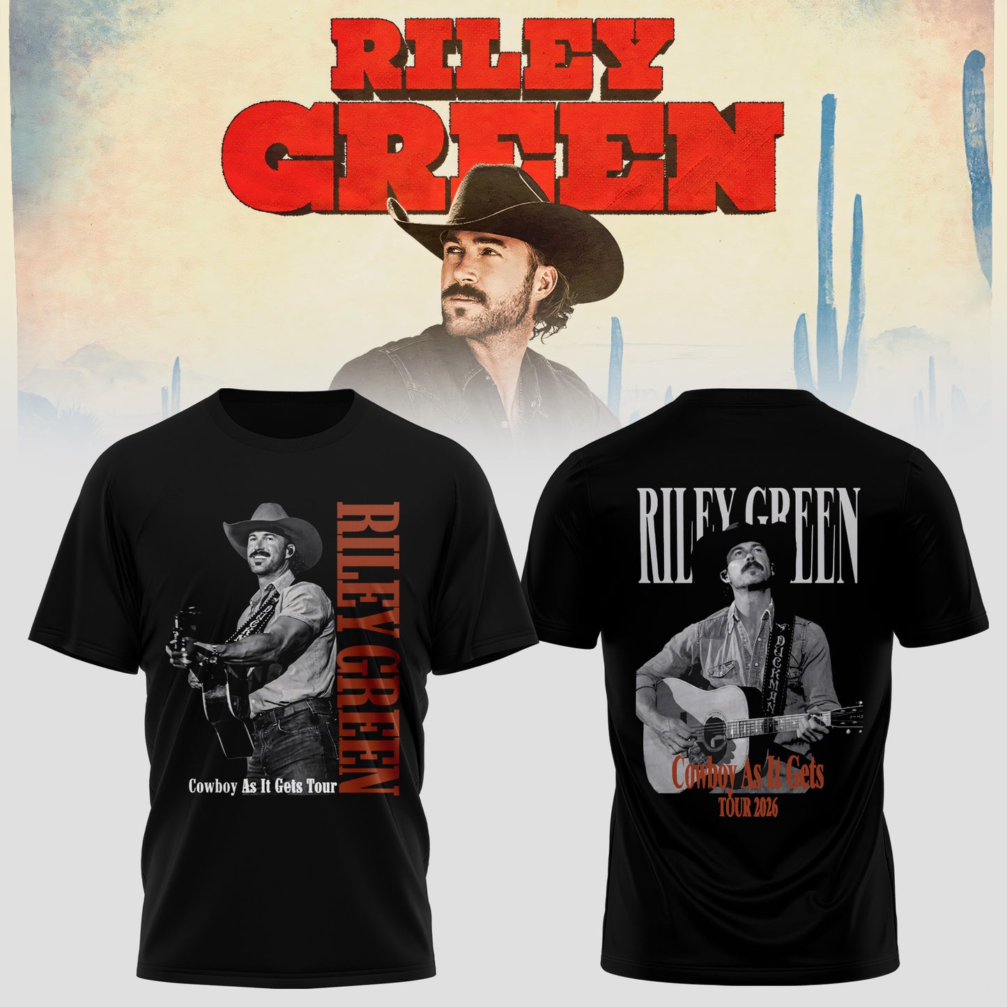 RILEY GREEN – COWBOY AS IT GETS COLLECTION Tshirt