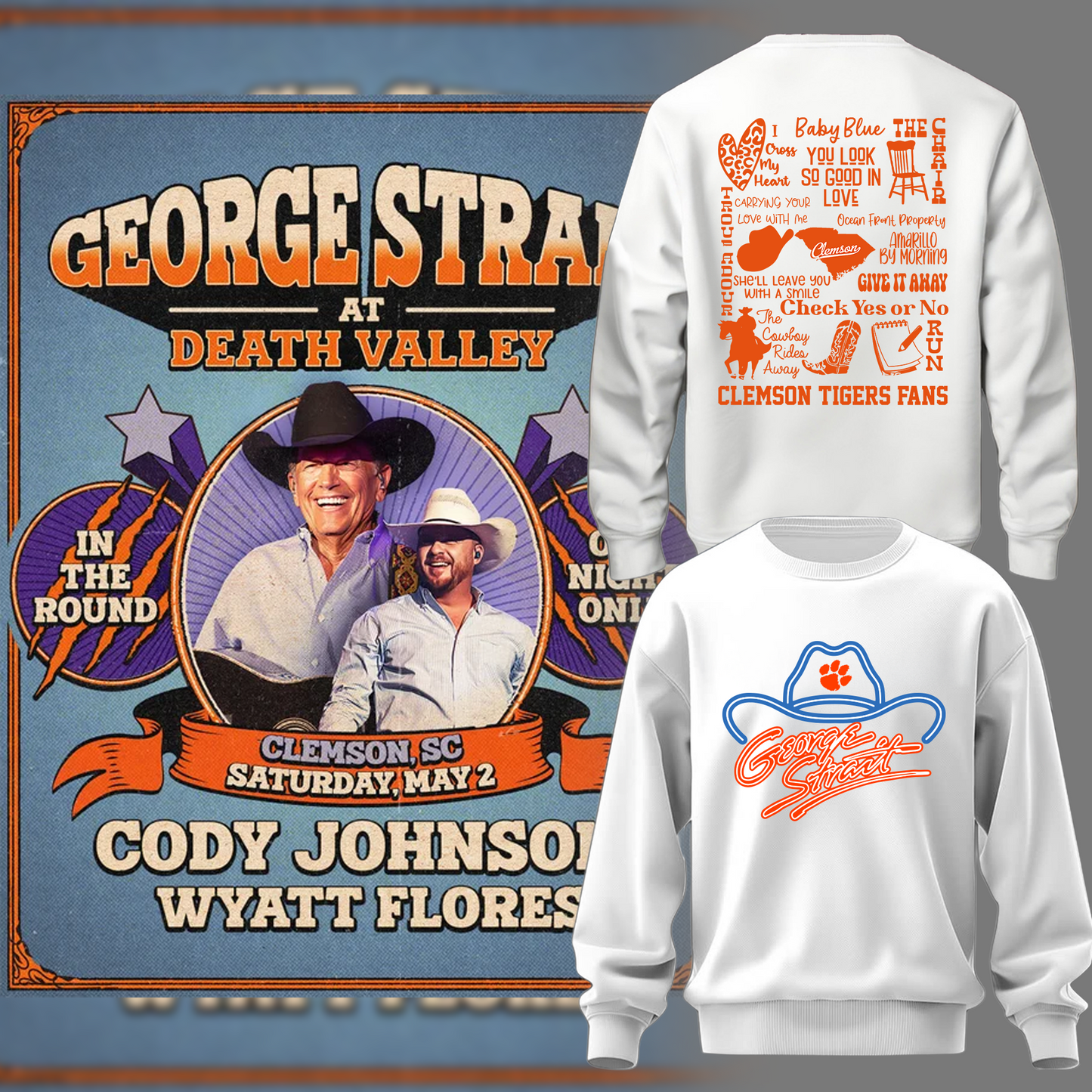 George Strait x Clemson Tigers 2026 Limited Edition Sweatshirt
