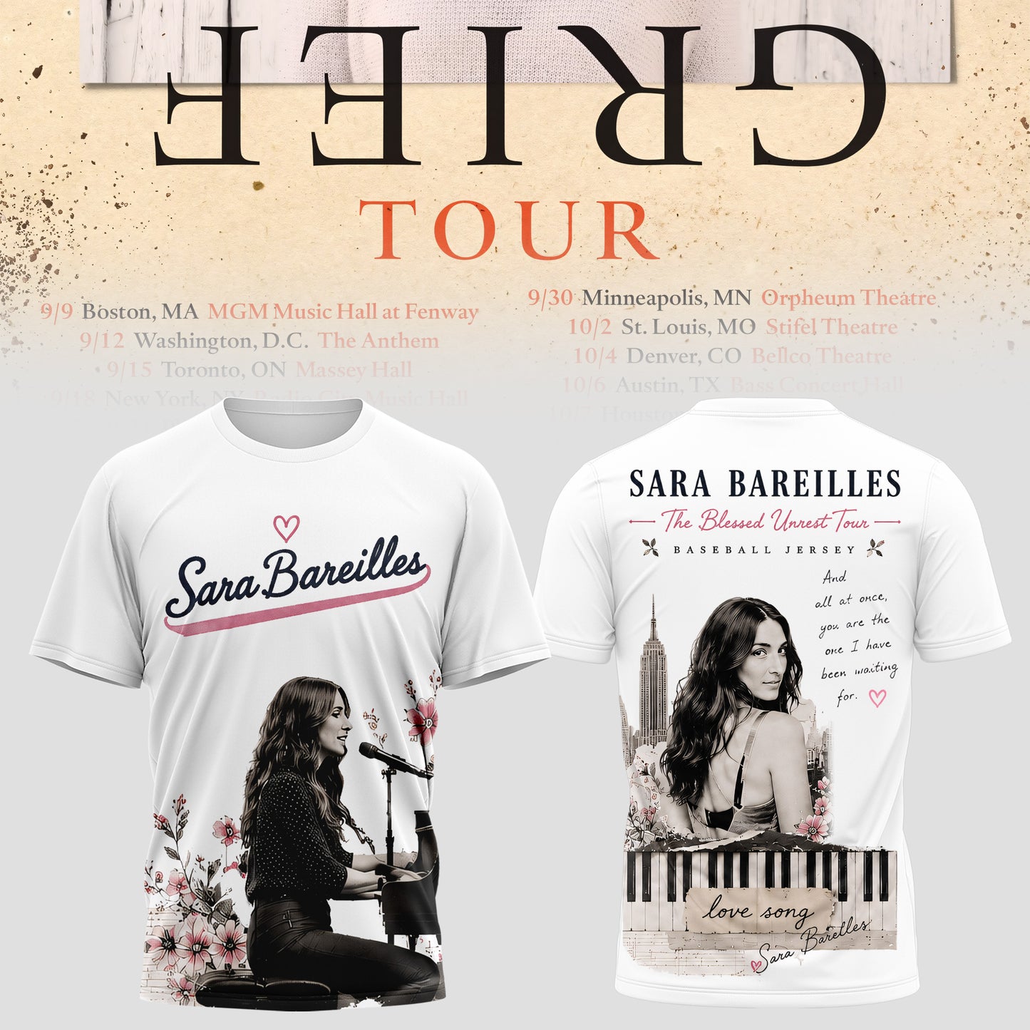SARA BAREILLES “GOOD GRIEF” TOUR COLLECTION TEE