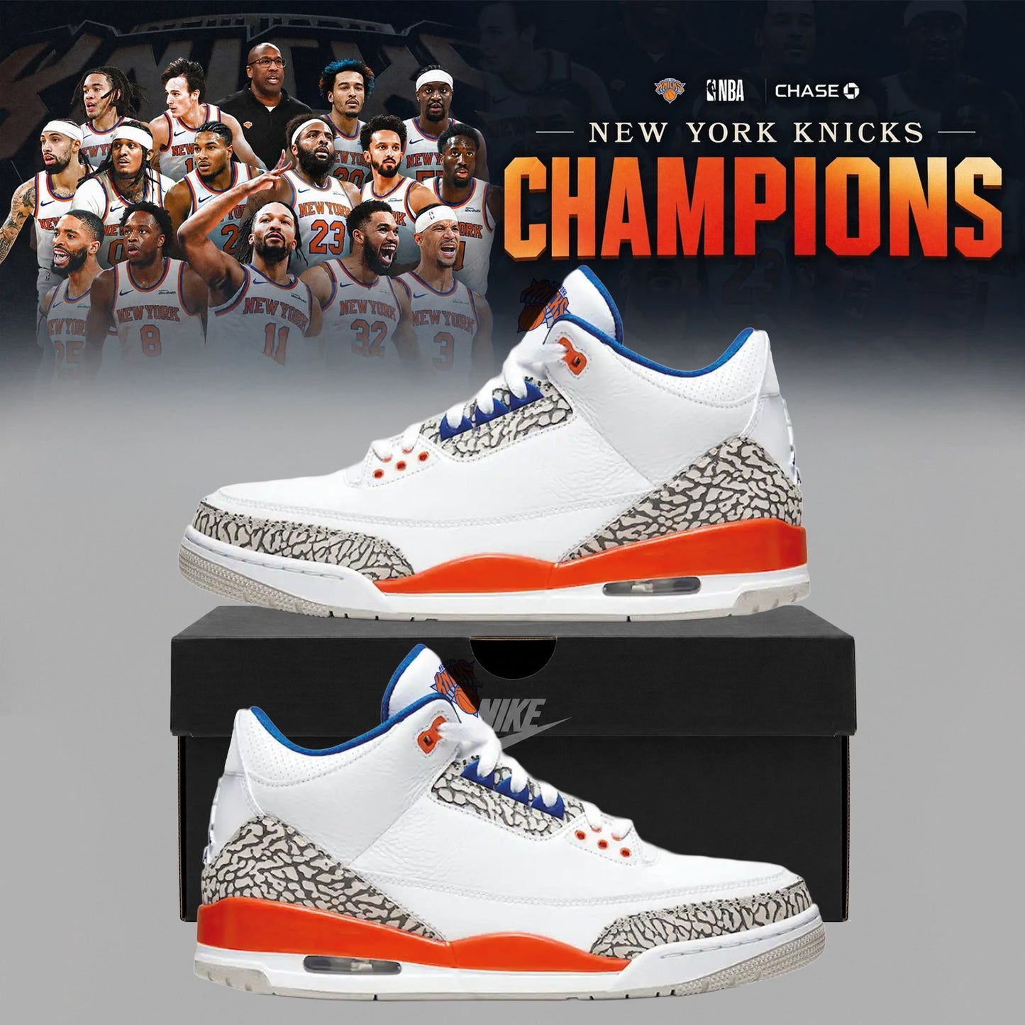 New York Knicks Eastern Conference Champions Shoes