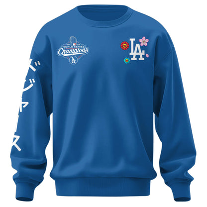 Los Angeles Dodgers x Takashi Murakami World Series Champion 2025 Blue Sweatshirt