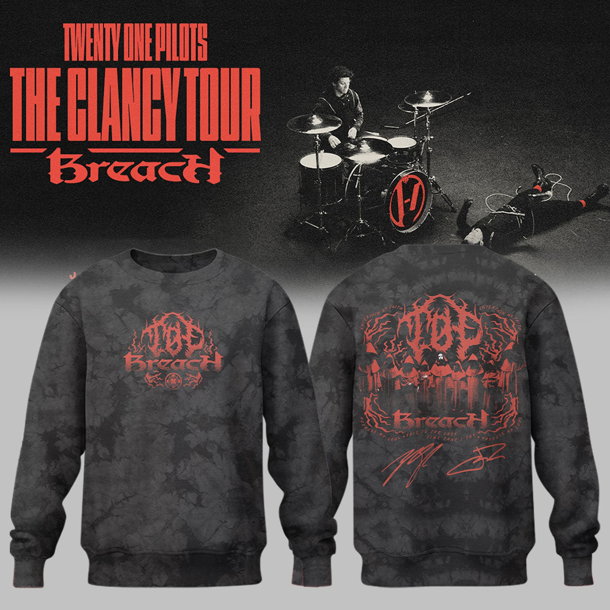 Twenty One Pilots The Clancy Tour: Breach Sweatshirt