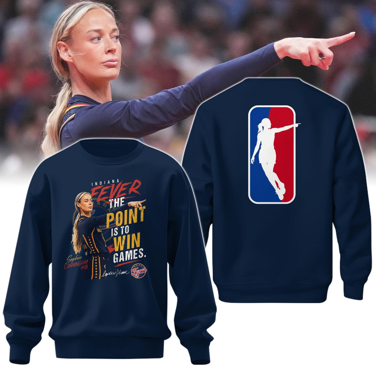 Sophie The Point Is to Win Games Sweatshirt