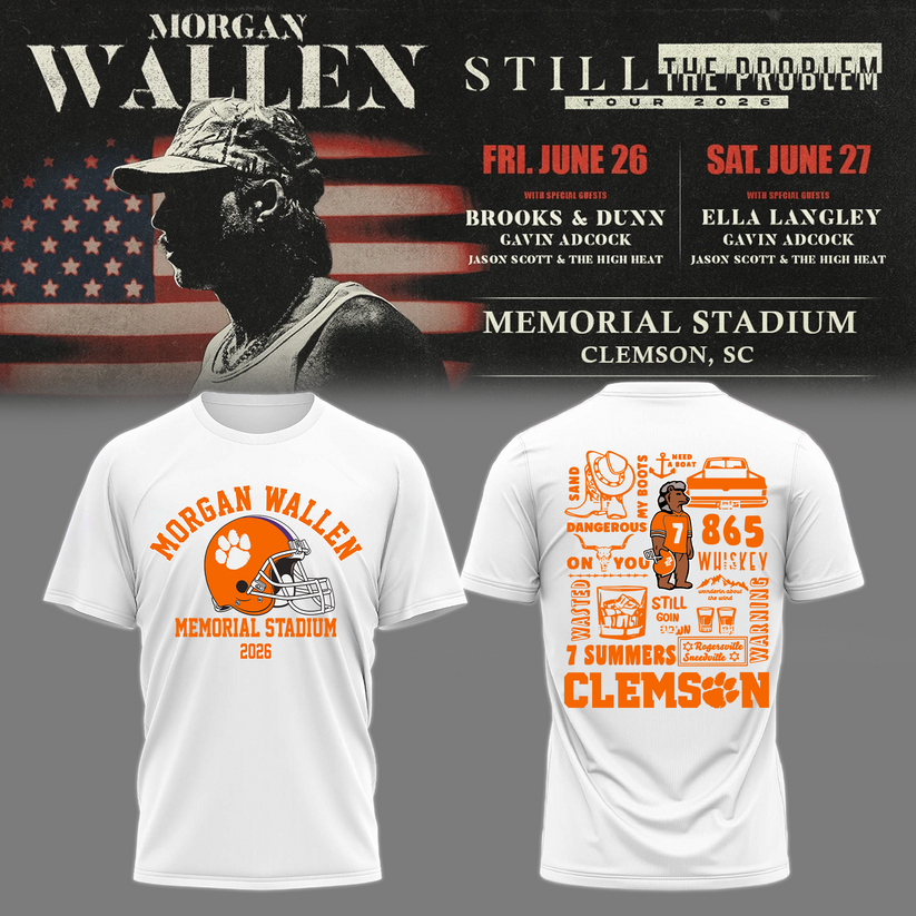 Morgan Wallen: The Clemson Takeover Tee Limited Tour Drop