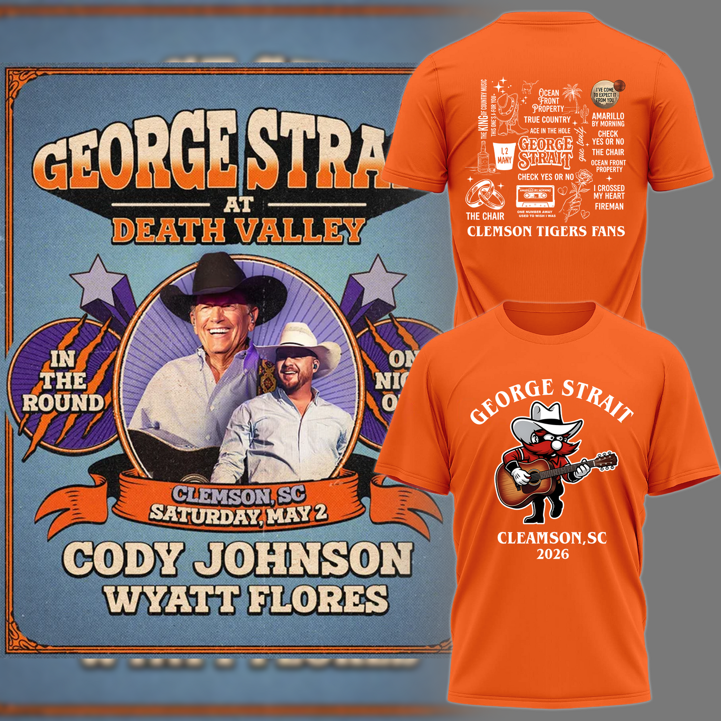 George Strait x Clemson Tigers 2026 Limited Edition TShirt