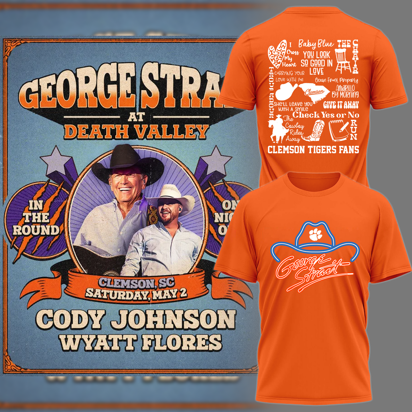 George Strait x Clemson Tigers 2026 Limited Edition TShirt