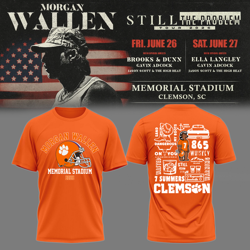 Morgan Wallen: The Clemson Takeover Tee Limited Tour Drop
