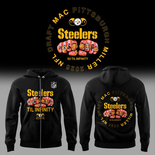 Pittsburgh Steelers × Mac Miller 92 Til Infinity Zip Hoodie - Limited Edition