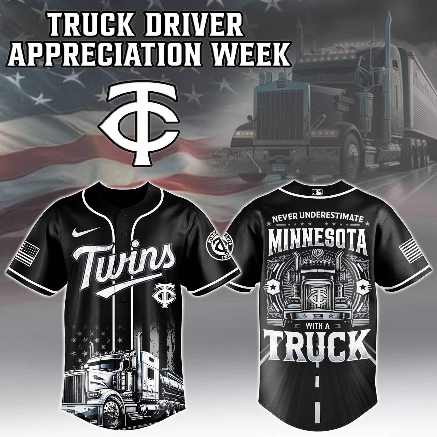 Minnesota Twins Nation Truck Driver Appreciation Week Limited Edition Jersey 2025