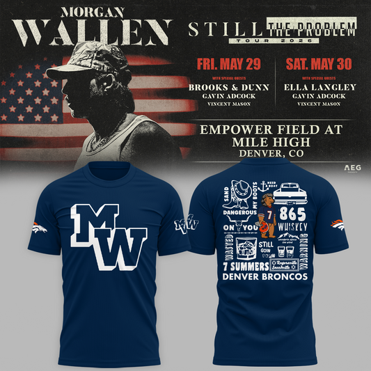 Limited Edition MWallen x Denver Broncos Tshirt 2026