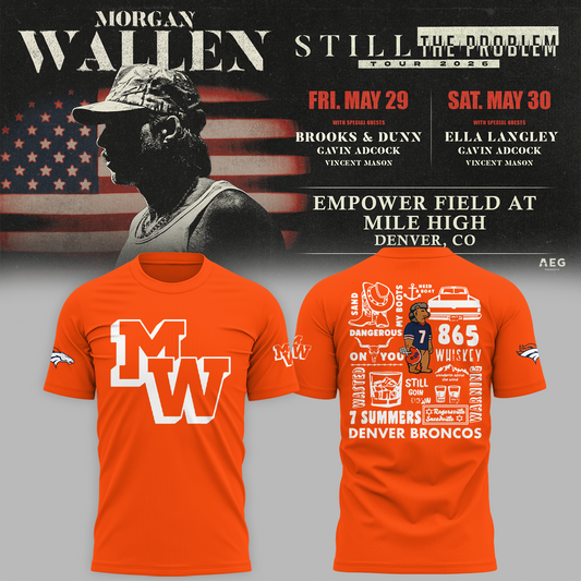 Limited Edition MWallen x Denver Broncos Tshirt 2026