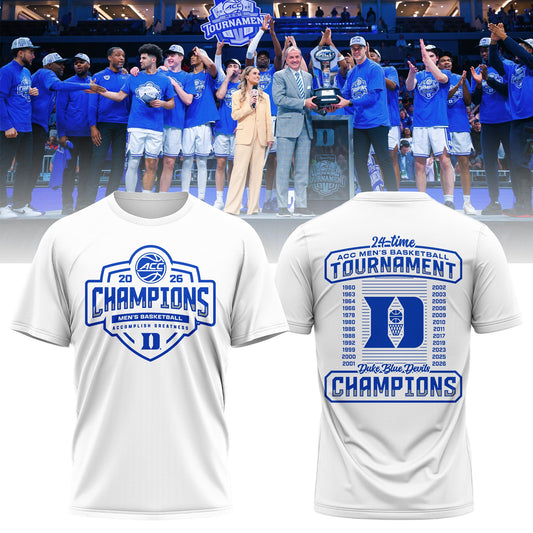 Duke 2026 ACC Men’s Basketball Tournament Champions Locker Room T-shirt