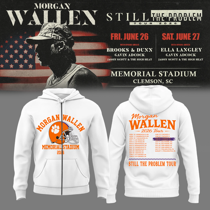 Morgan Wallen: The Clemson Takeover Zip Hoodie Limited Tour Drop