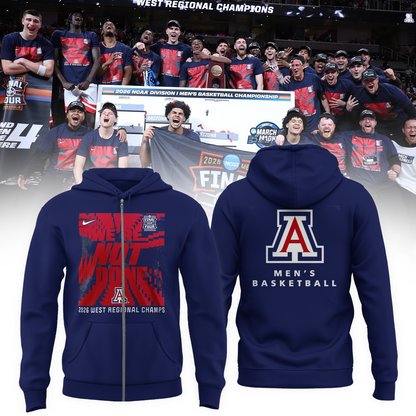Arizona Wildcats 2026 Men's Basketball Tournament March Madness Final Four Zip Hoodie