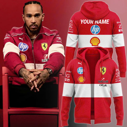 ,,,Lewis Hamilton Ferrari Limited Edition Hoodie Custom.