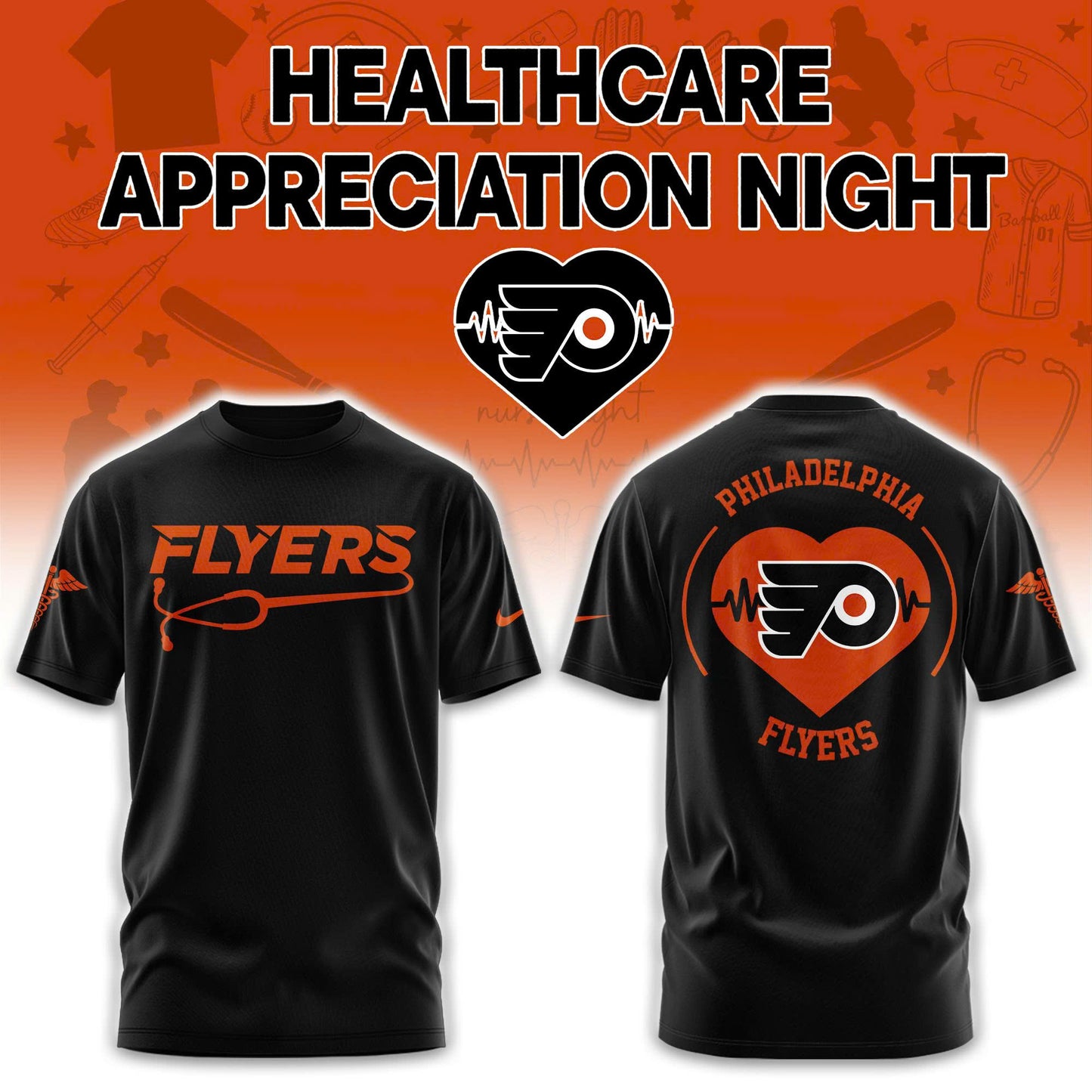 ’26 Philadelphia Flyers Healthcare Appreciation Night Limited Edition Tshirt