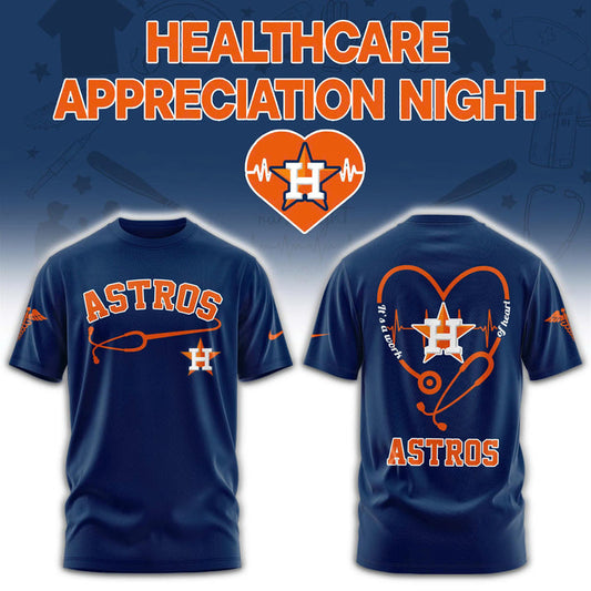 2026 Houston Astros Healthcare Appreciation Night Limited Edition T-Shirt Jogger And Cap Outfit Blue