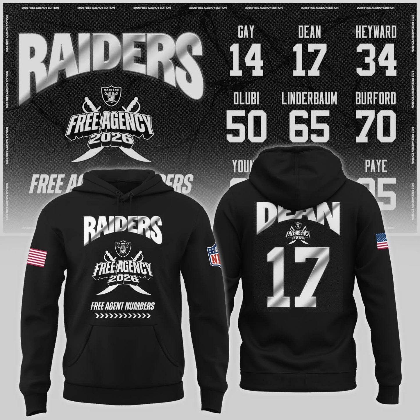 Limited-Edition Raiders Free Agency 2026 Hoodie