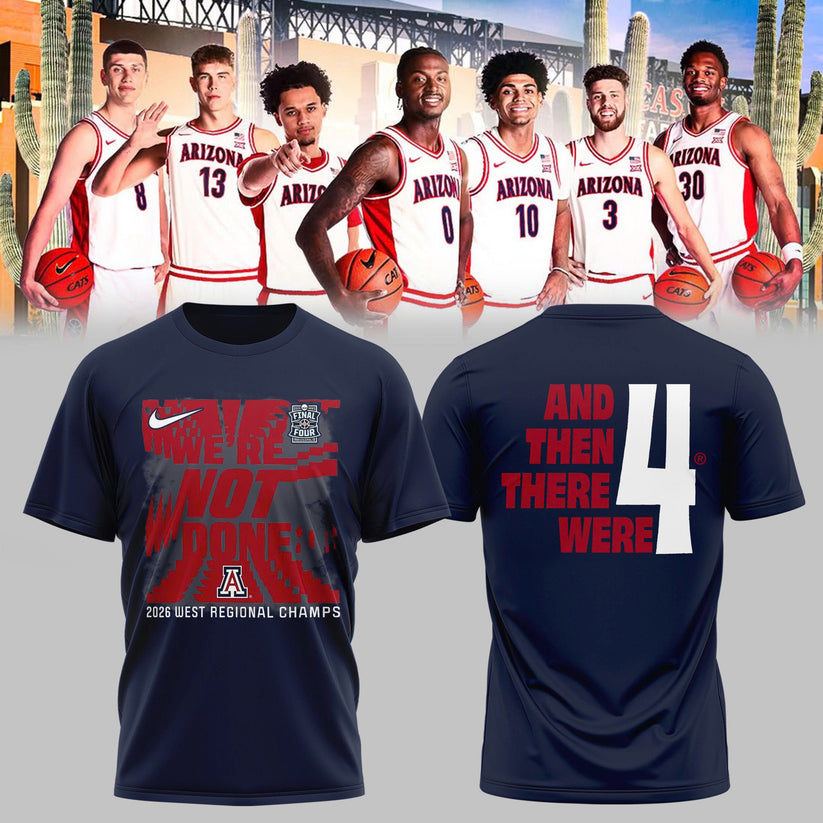 Arizona Wildcats West Region Champions 2026 T-Shirt – NCAA March Madness Basketball Tee