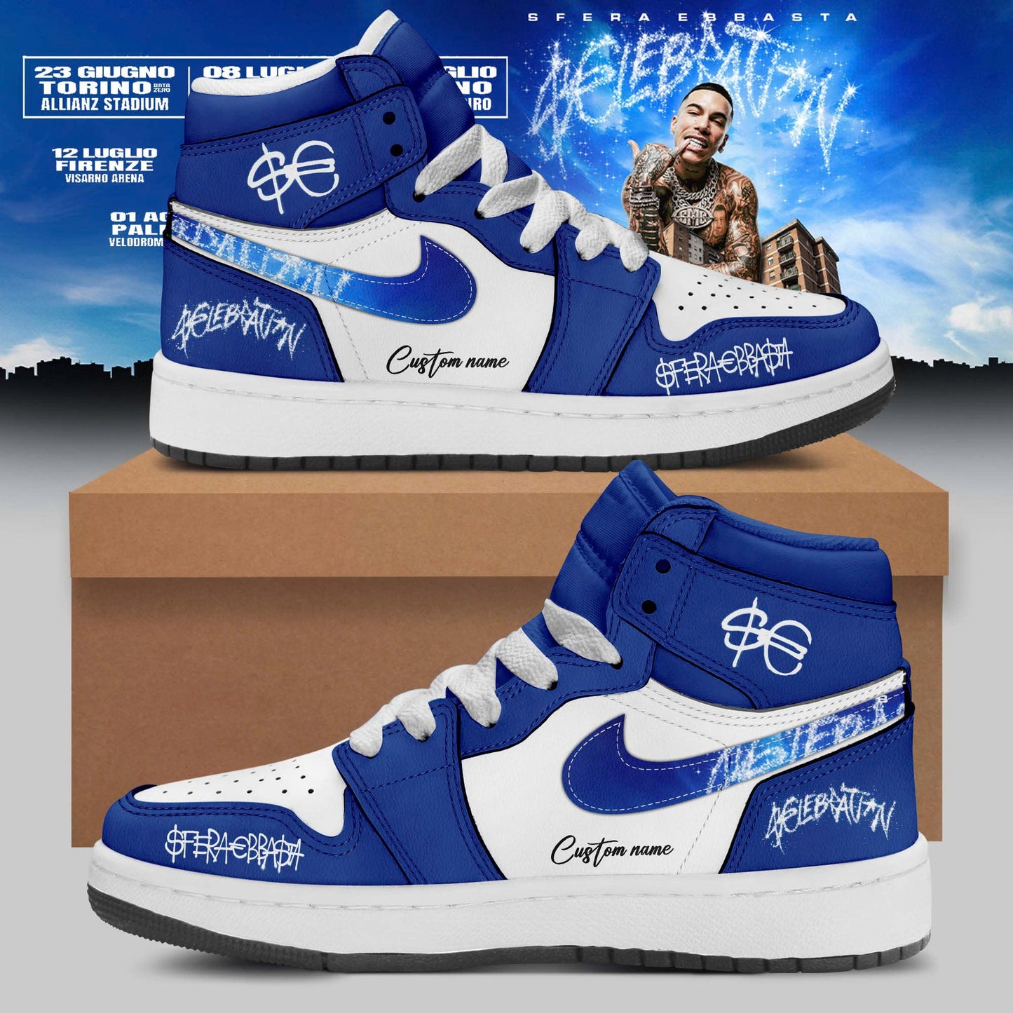 .Sfera Ebbasta Tour 2026 Limited Shoes