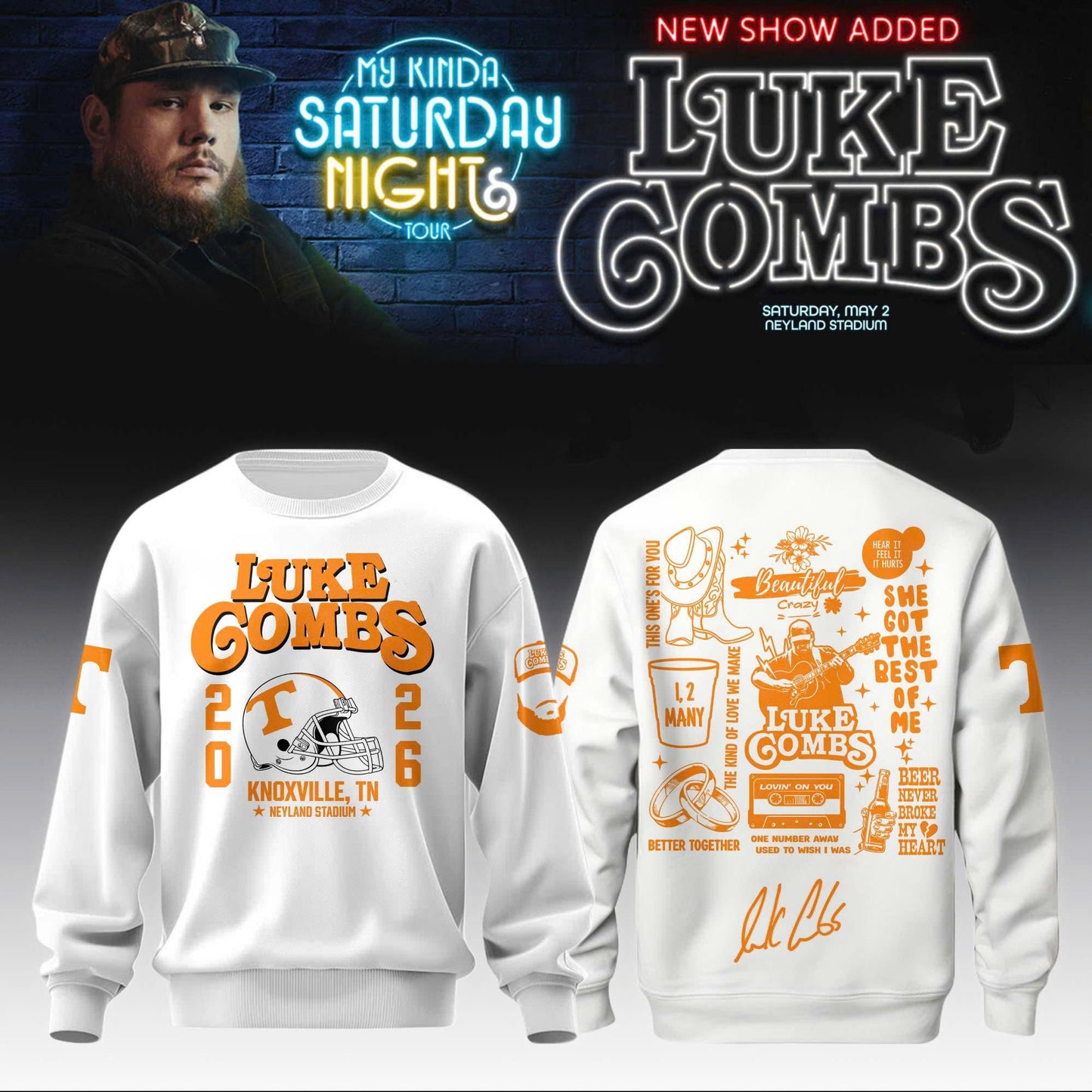 VOLS x LC My Kinda Saturday Night Tour 2026 Limited Editions Sweatshirt