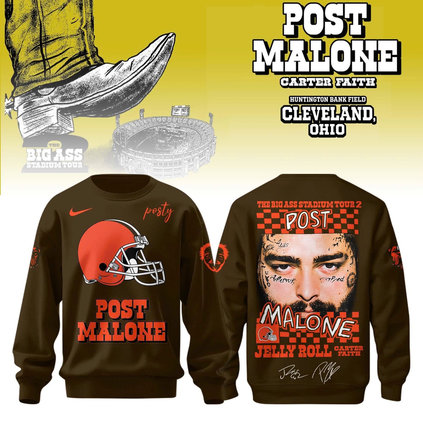 CB x PM & JJ ” The BIG ASS Stadium Tour 2 ” Limited Edition Sweater