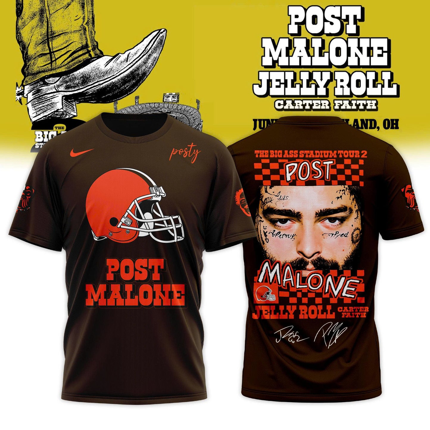 CB x PM & JJ ” The BIG ASS Stadium Tour 2 ” Limited Edition Tshirt