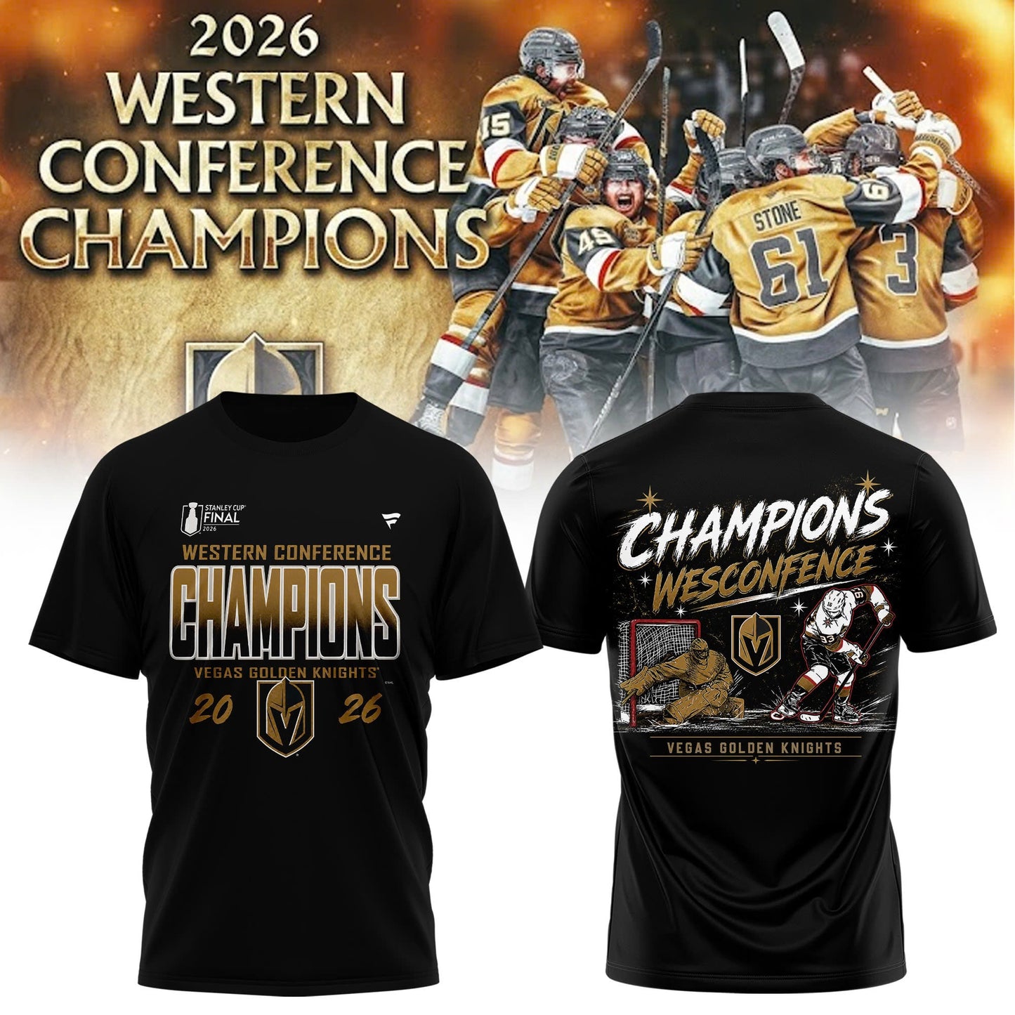 .Western Conference Champions 25–26 Hockey Tee