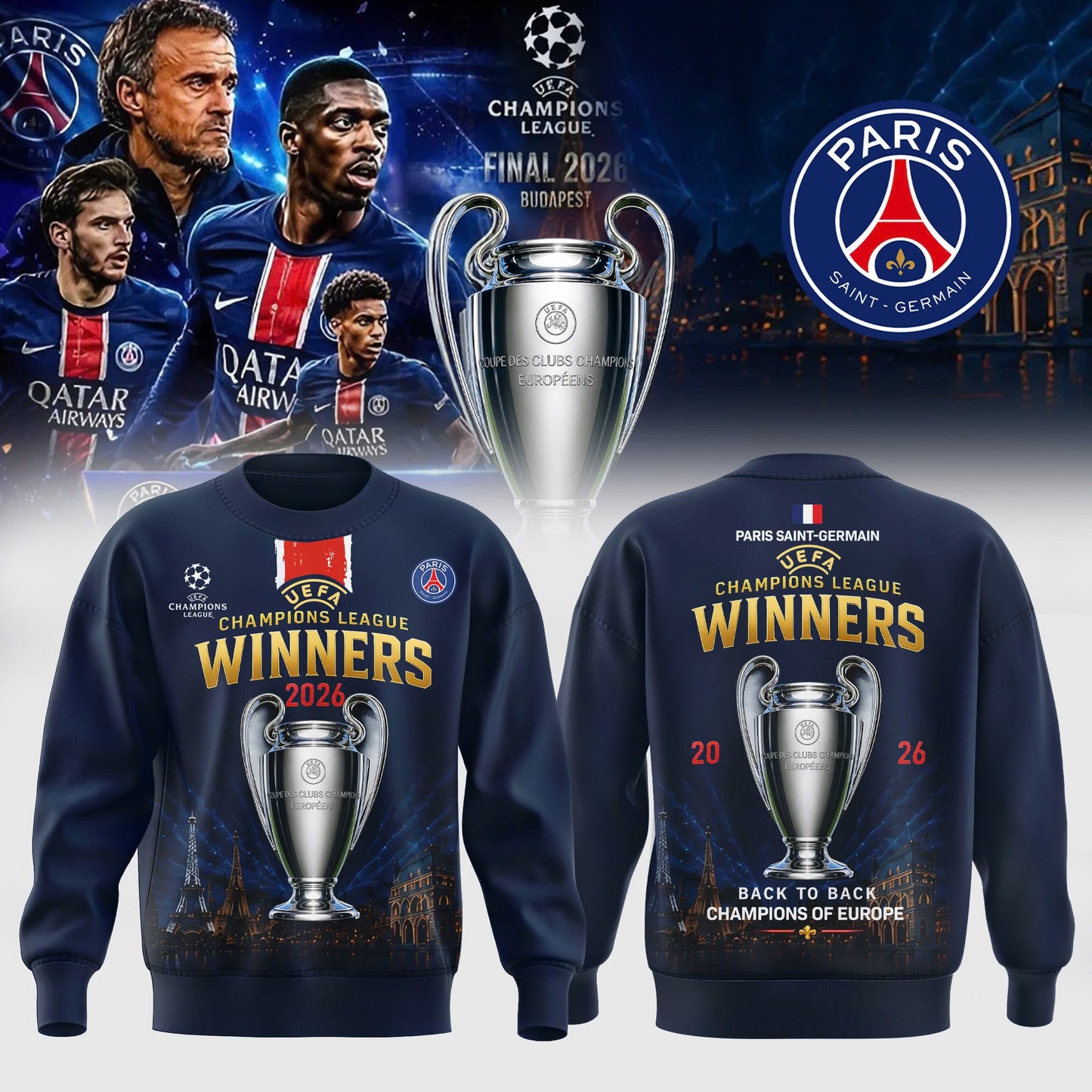 _ UEFA Champions League Winners 2026 Edition Sweatshirt