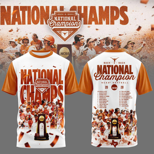 Texas Longhorns Back To Back NATIONAL CHAMPIONS T-shirt