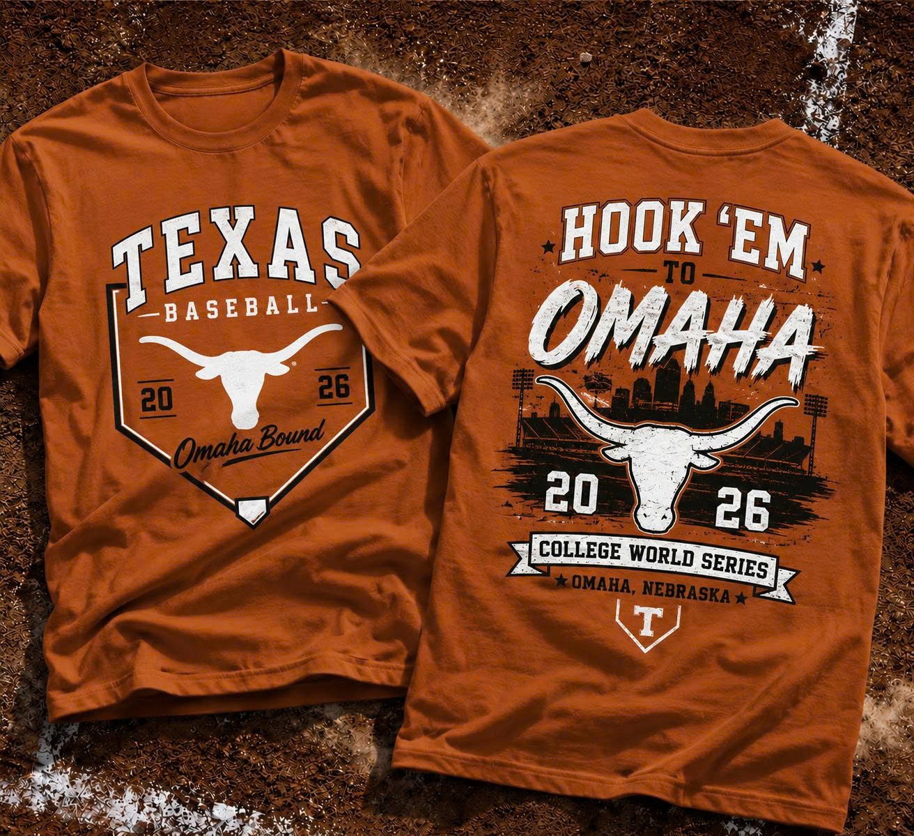 Texas Longhorn Baseball 2026 NCAA Baseball Men’s College World Series Omahorns Tshirt