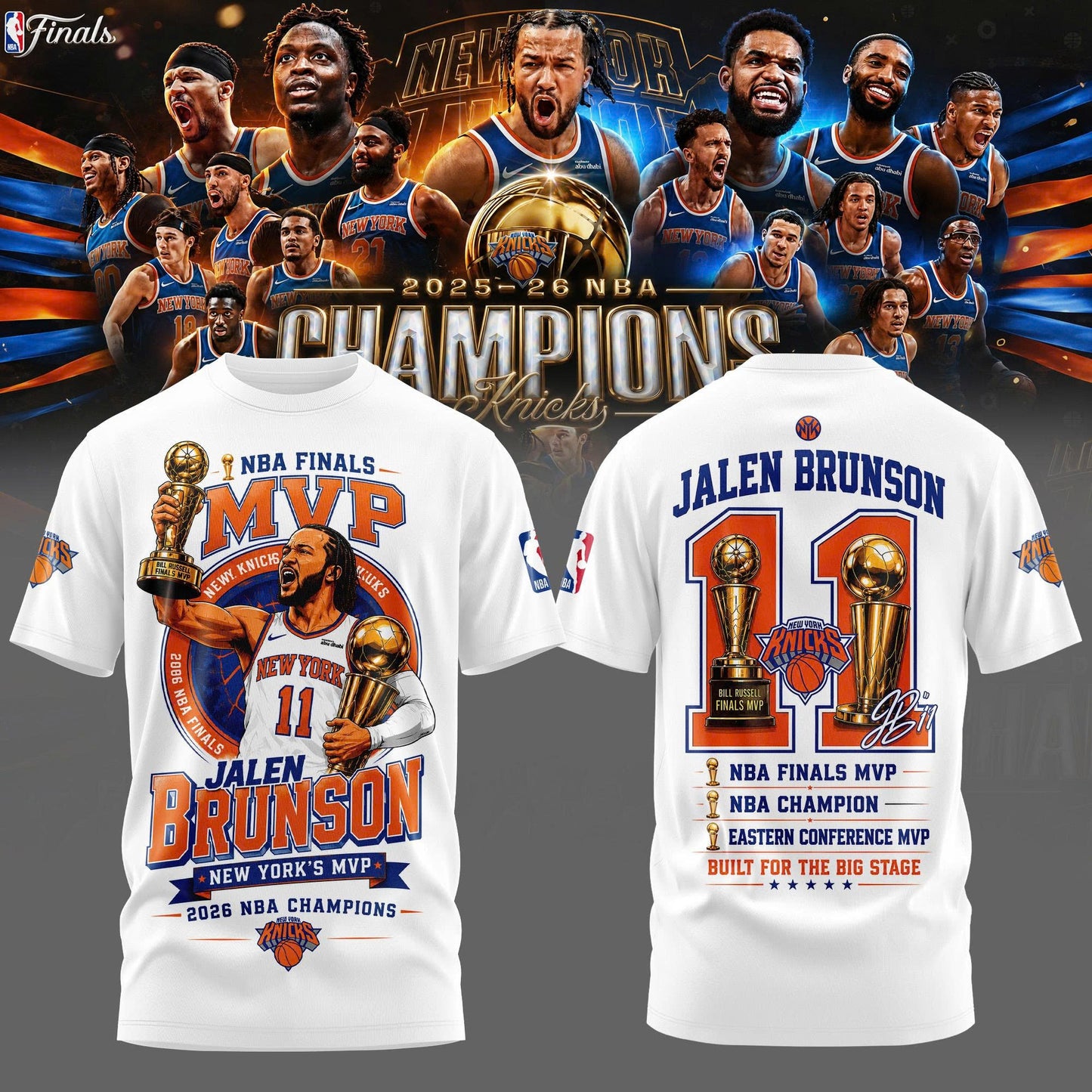 _ Jalen Brunson New York Knicks 2026  Finals MVP T-Shirt